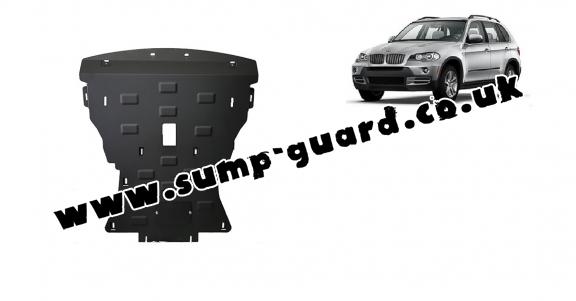 Steel sump guard for BMW X5