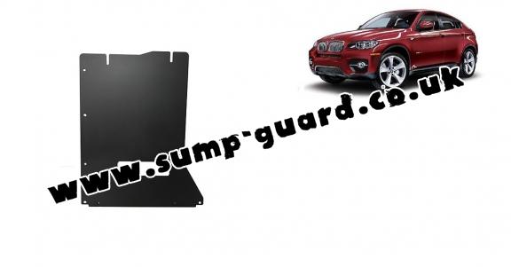 Steel gearbox guard for BMW X6