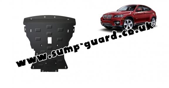 Steel sump guard for BMW X6