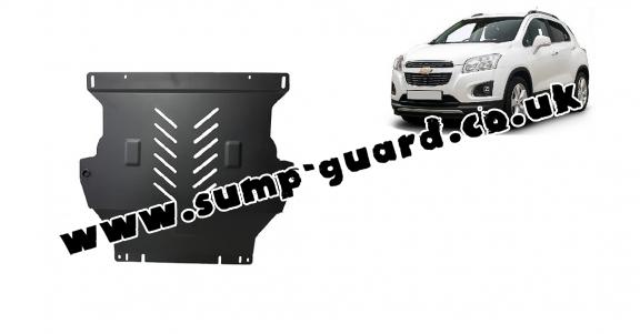 Steel sump guard for the protection of the engine and the gearbox for Chevrolet Trax