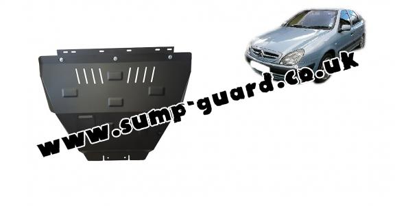 Steel sump guard for the protection of the engine and the gearbox for  Citroen Xsara