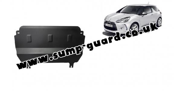 Steel sump guard for Citroen DS3