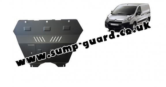Steel sump guard for the protection of the engine and the gearbox for Citroen  Jumpy