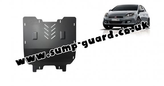 Steel sump guard for the protection of the engine and the gearbox for Fiat Bravo