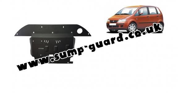 Steel sump guard for the protection of the engine, gearbox and differential for Fiat Idea