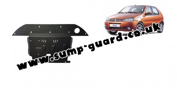 Steel sump guard for the protection of the engine, gearbox and differential for Fiat Palio