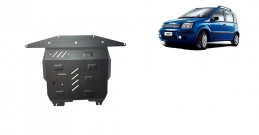 Steel sump guard for Fiat Panda