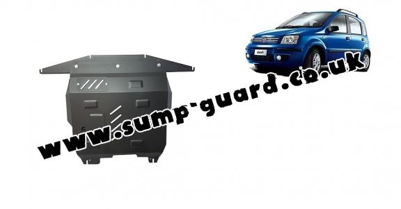 Steel sump guard for Fiat Panda