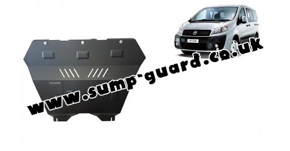 Steel sump guard for the protection of the engine and the gearbox for Fiat Scudo