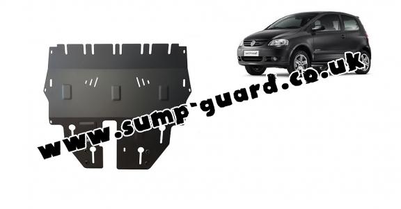 Steel sump guard for VW Fox