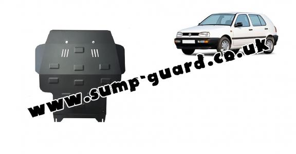 Steel sump guard for VW Golf 3