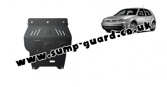 Steel sump guard for golf mk4