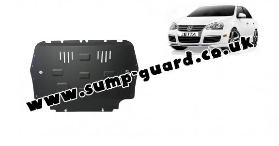 Steel sump guard for VW Jetta