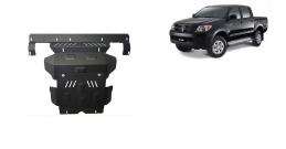 Steel sump guard for the protection of the engine and the radiator for Toyota Hilux