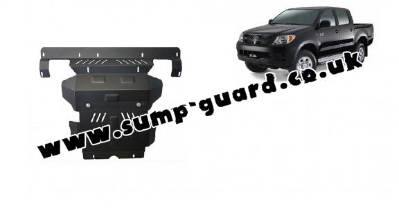 Steel sump guard for the protection of the engine and the radiator for Toyota Hilux