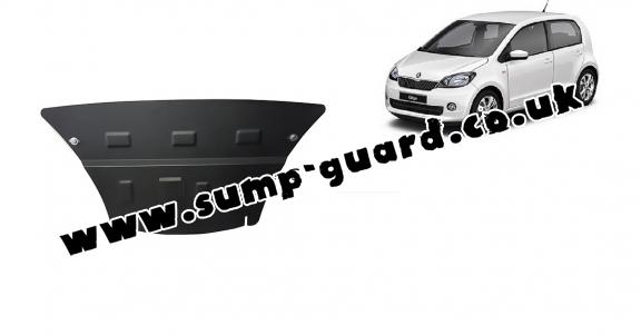 Steel sump guard for the protection of the engine and the gearbox for Skoda Citigo