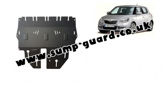 Steel sump guard for Skoda Fabia 2