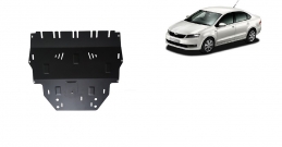 Steel sump guard for Skoda Rapid