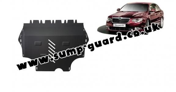 Steel sump guard for Skoda Superb