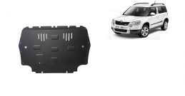 Steel sump guard for the protection of the engine and the gearbox for Skoda Yeti