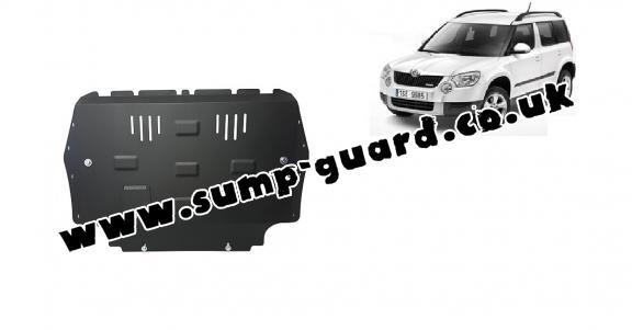 Steel sump guard for the protection of the engine and the gearbox for Skoda Yeti