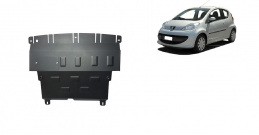 Steel sump guard for Peugeot 107