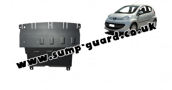 Steel sump guard for Peugeot 107