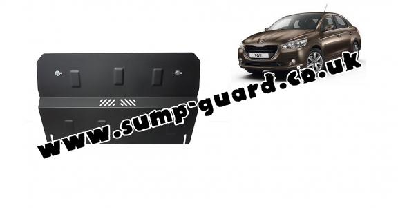 Steel sump guard for the protection of the engine and the gearbox for Peugeot 301