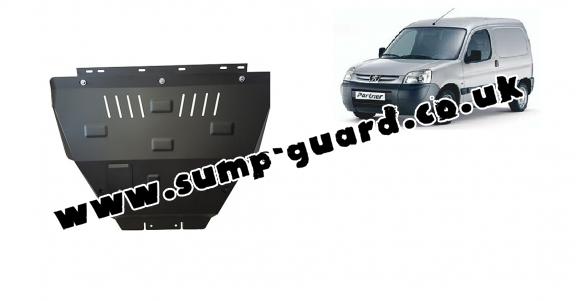 Steel sump guard for Peugeot Partner