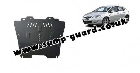 Steel sump guard for Vauxhall Astra J