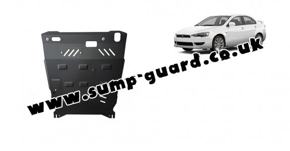 Steel sump guard for the protection of the engine and the gearbox for Mitsubishi Lancer