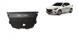 Steel sump guard for Mazda 2