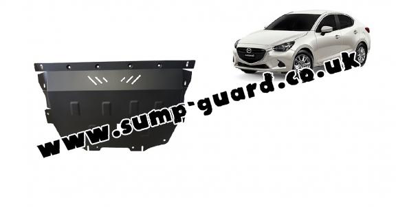 Steel sump guard for Mazda 2