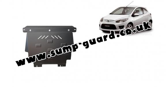 Steel sump guard for Mazda 2