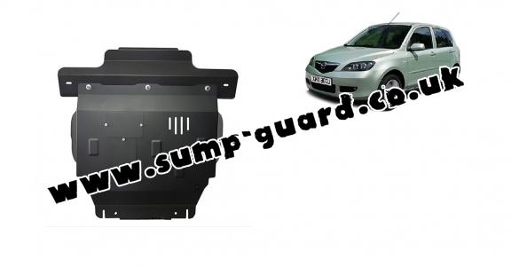 Steel sump guard for the protection of the engine and the gearbox for Mazda 2