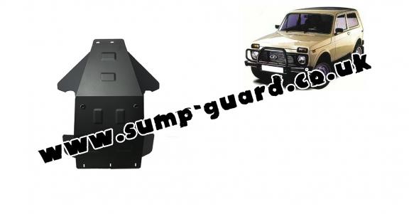 Steel sump guard for Lada Niva