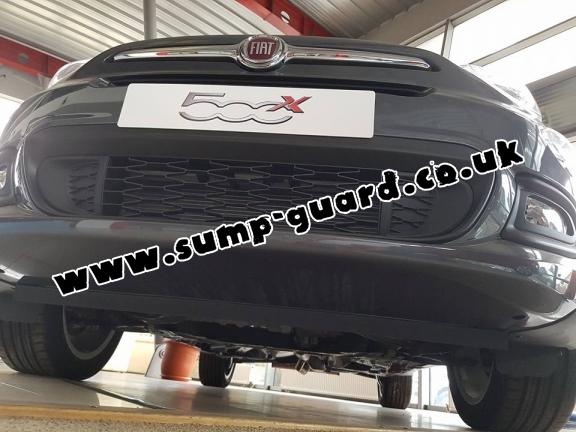 Steel sump guard for Fiat 500x