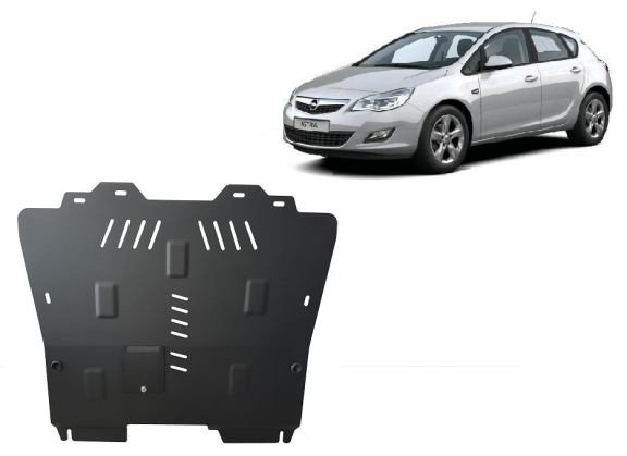 Steel sump guard for Vauxhall Astra J