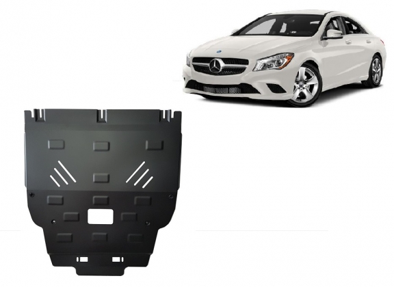 Steel sump guard for Mercedes CLA X117