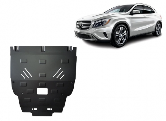 Steel sump guard for Mercedes GLA X156