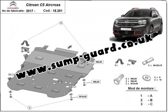 Steel sump guard for Citroen C5 Aircross 
