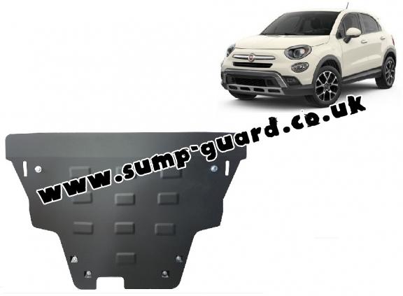 Steel sump guard for Fiat 500x