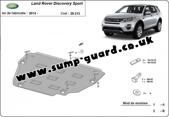 Steel sump guard for  Land Rover Discovery Sport