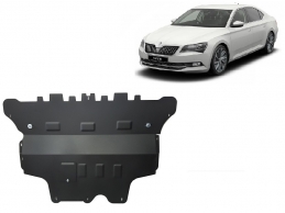 Steel sump guard for Skoda Superb - manual gearbox