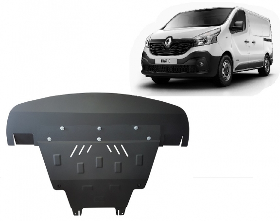 Steel sump guard for Renault Trafic 3 