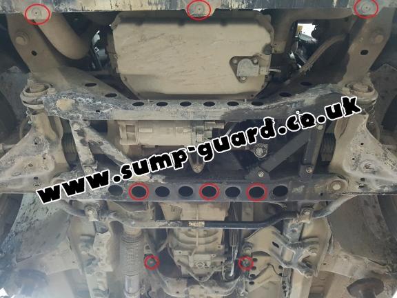 Steel sump guard for the protection of the engine and the gearbox for Mercedes Vito W447 - 4X2 