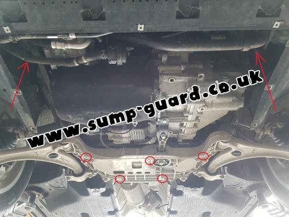 Steel sump guard for Audi Q3