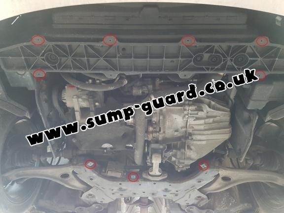 Steel sump guard for the protection of the engine and the gearbox for Hyundai i40