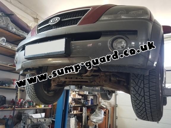 Steel sump guard for the protection of the engine and the radiator for Kia Sorento