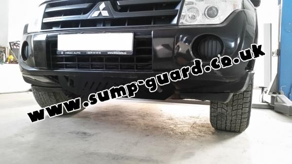 Steel sump guard for the protection of the engine and the radiator for Mitsubishi Shogun 4 (V80, V90)